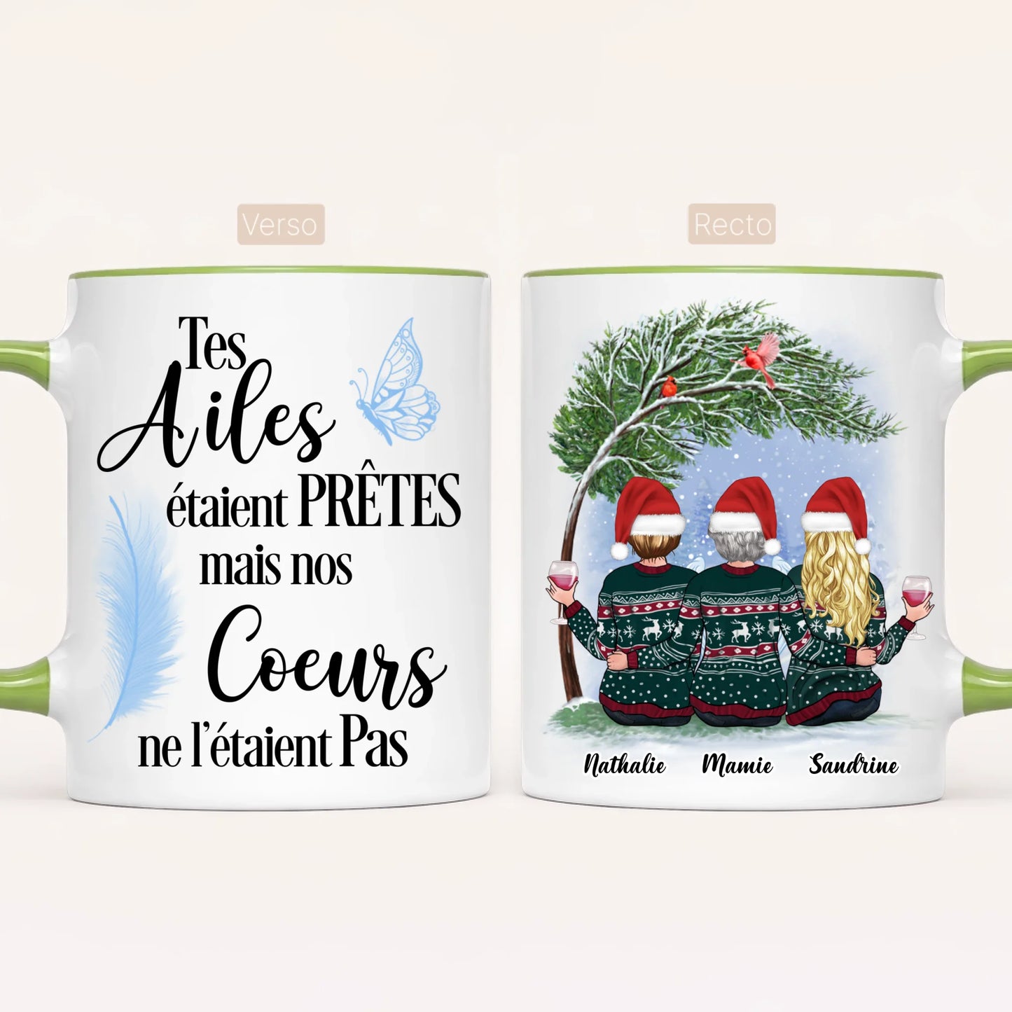 Mamie & 2 Petites-Filles | Hommage | Mug Personnalisé