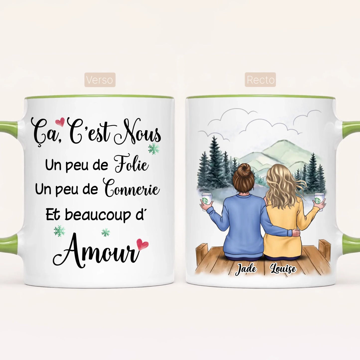 Jusqu'à 6 Meilleures Amies | Mug Personnalisé