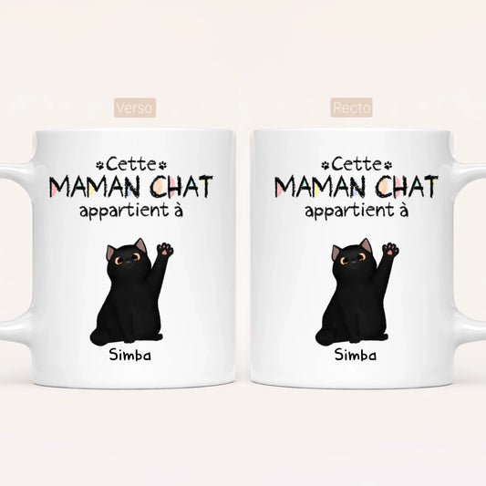 Cette maman chat appartient à ... | Mug personnalisé