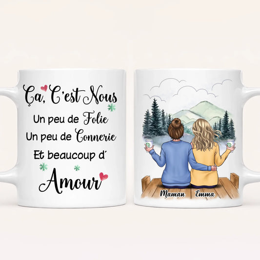 Jusqu'à 4 Filles | L'amour Entre Mère & Filles | Mug Personnalisé