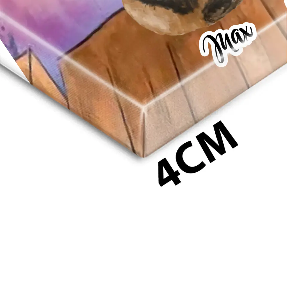 Toile personnalisé - Jusqu'à 4 chiens - Ton Wouaf m'a Conquis