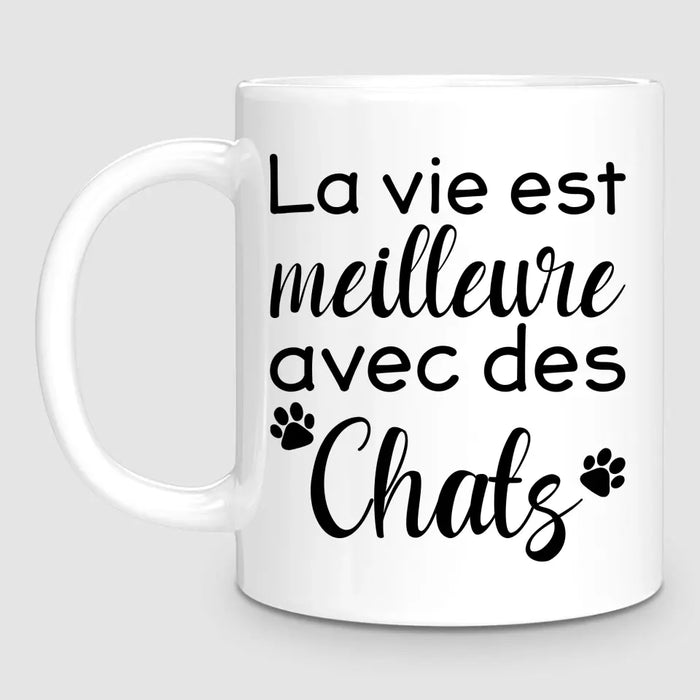 Jusqu'à 7 Chats | Mug Personnalisé