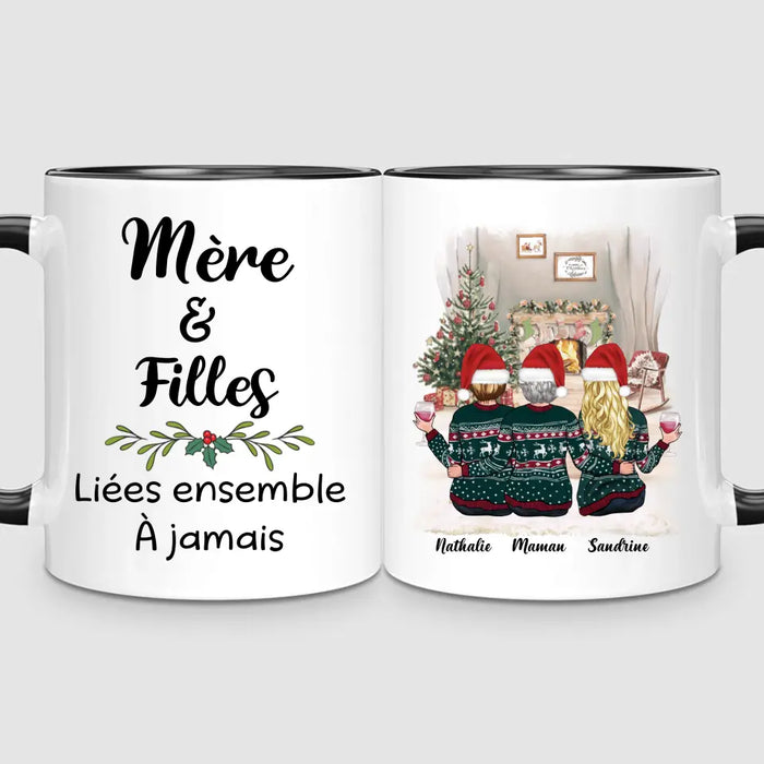 Maman & 2 Filles | Noël | Mug Personnalisé