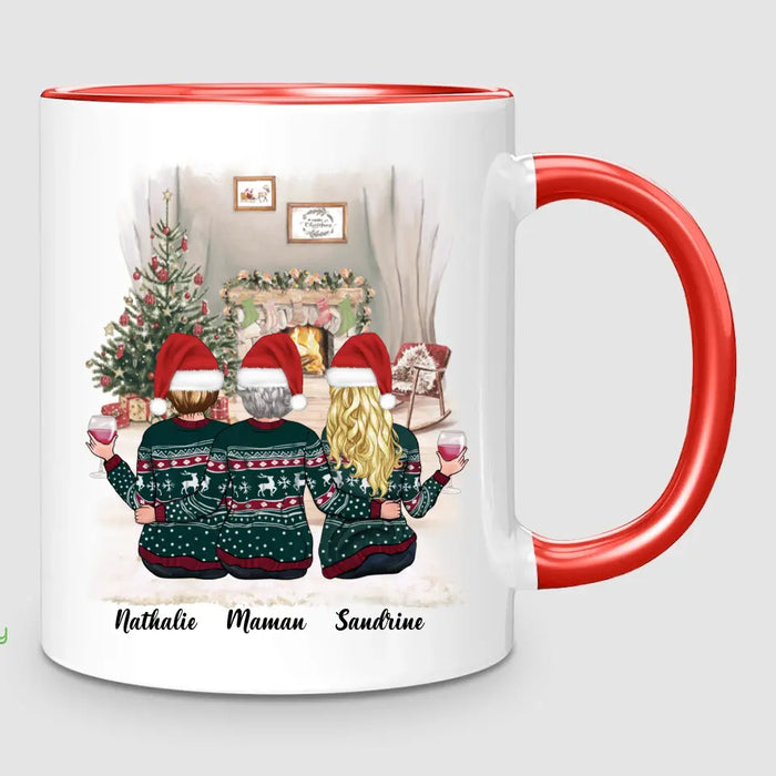 Maman & 2 Filles | Noël | Mug Personnalisé