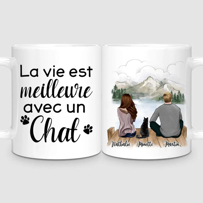 Couple & Chat | Mug Personnalisé