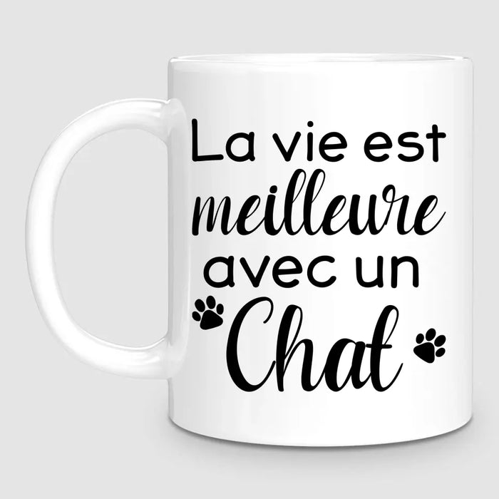 Couple & Chat | Mug Personnalisé