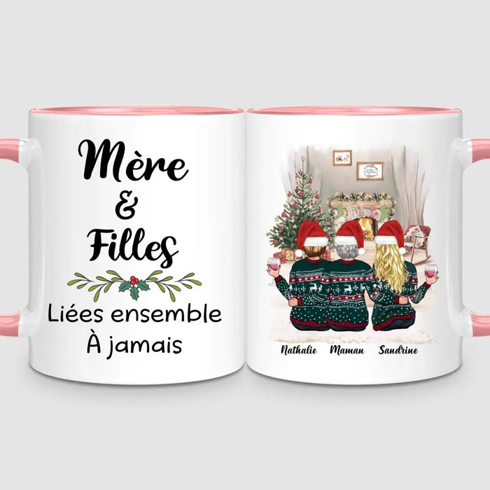 Maman & 2 Filles | Noël | Mug Personnalisé