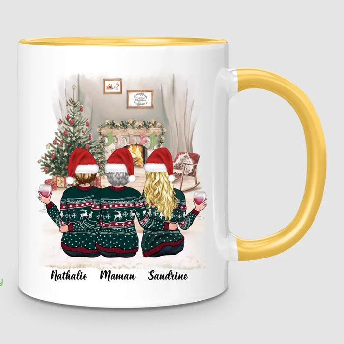 Maman & 2 Filles | Noël | Mug Personnalisé