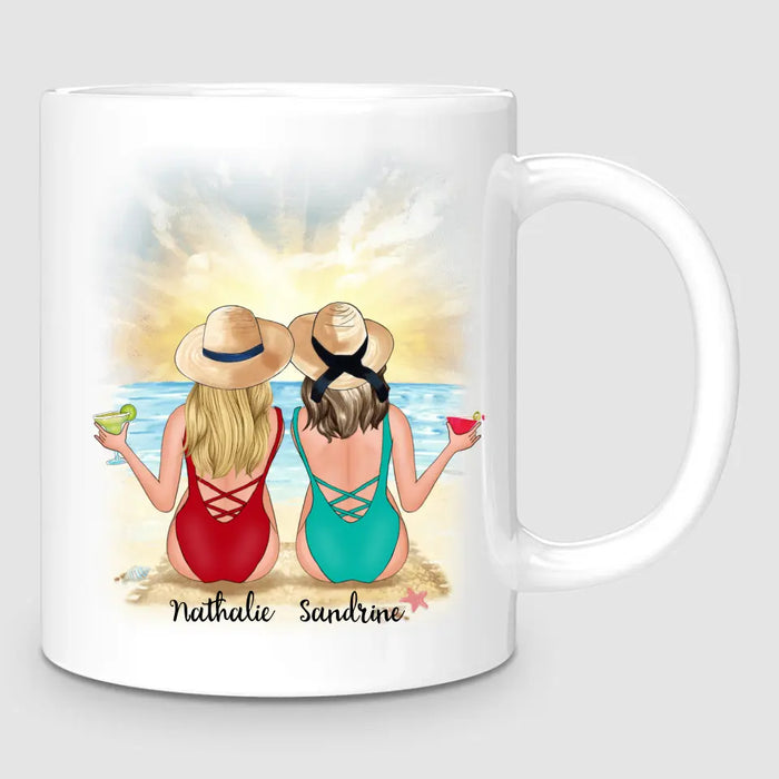 2 Filles à la Plage | Mug Personnalisé