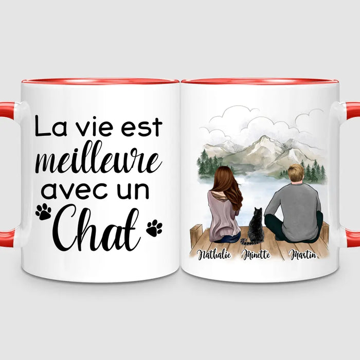 Couple & Chat | Mug Personnalisé