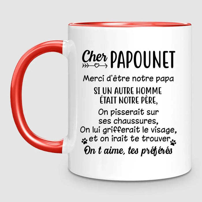 Homme & jusqu'à 3 Chats | Mug Personnalisé