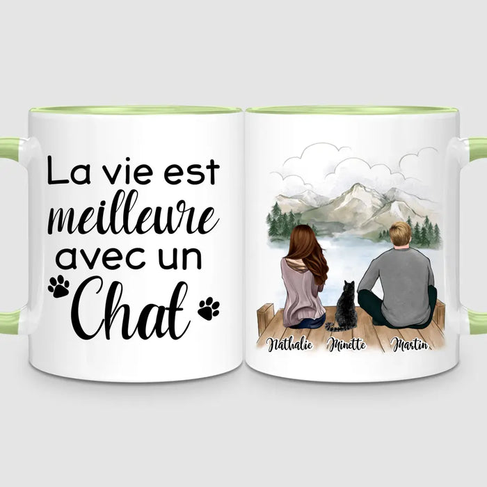 Couple & Chat | Mug Personnalisé