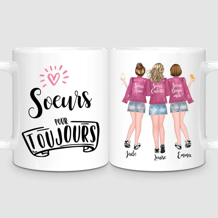 Jusqu'à 5 Soeurs | Mug Personnalisé