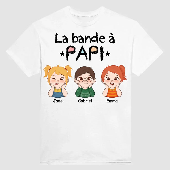 Jusqu'à 15 Enfants | La Bande à Papi ou Papa | T-Shirt Personnalisé