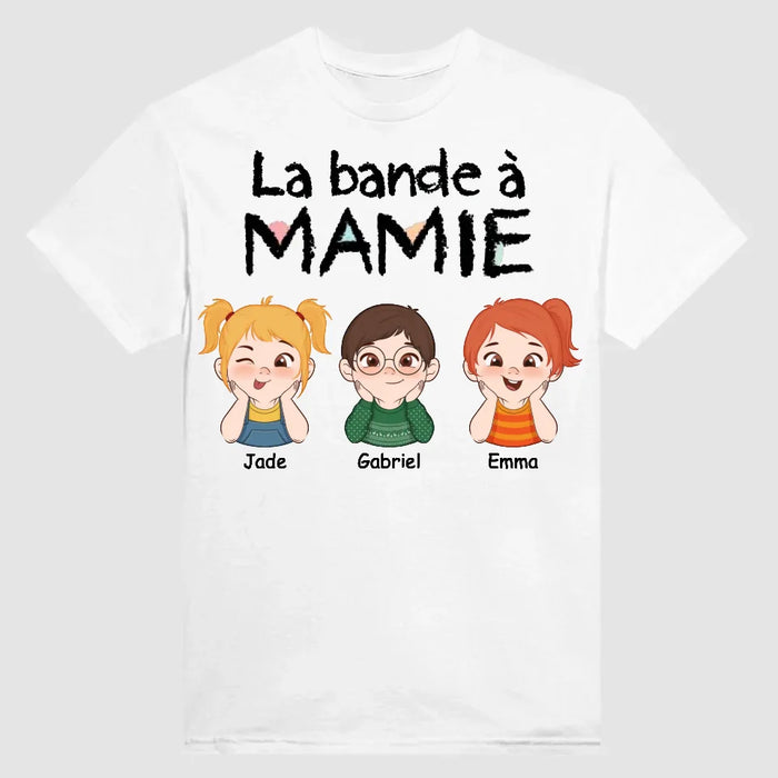 Jusqu'à 15 Enfants | La Bande à Mamie ou Maman | T-Shirt Personnalisé