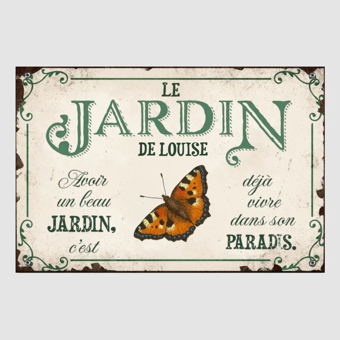 Jardin | Pancarte Personnalisée