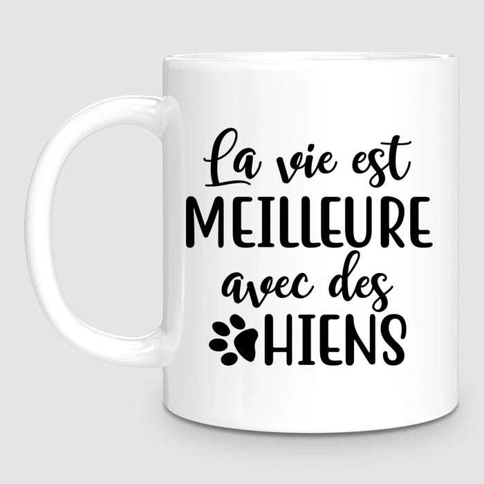 Femme & Jusqu'à 4 Chiens | Mug Personnalisé