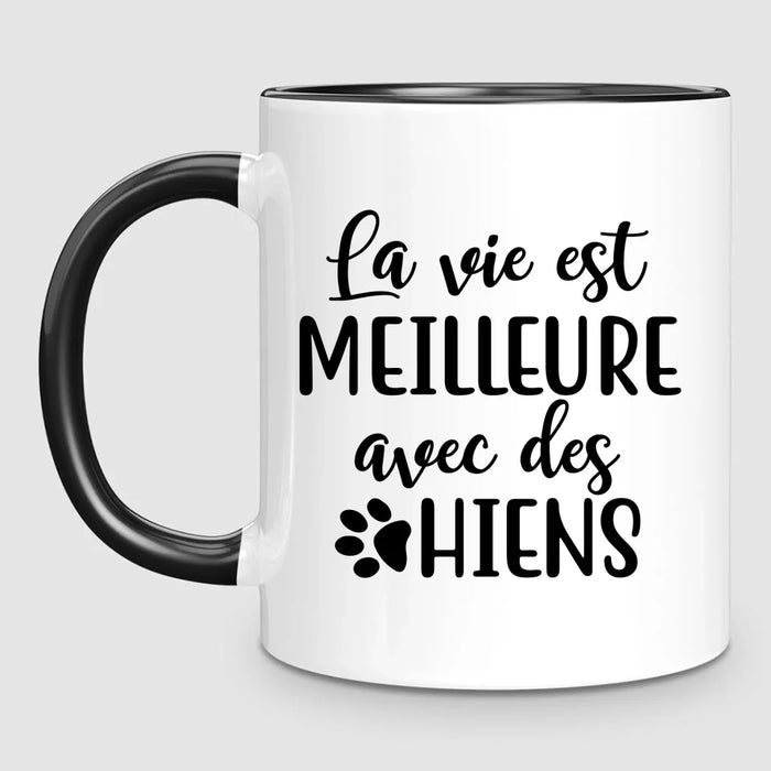 Femme & Jusqu'à 4 Chiens | Mug Personnalisé