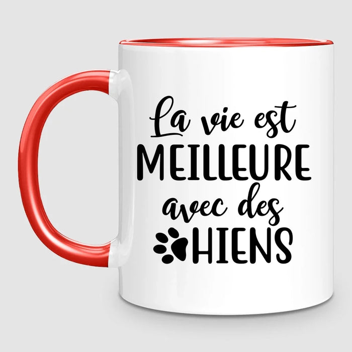 Femme & Jusqu'à 4 Chiens | Mug Personnalisé