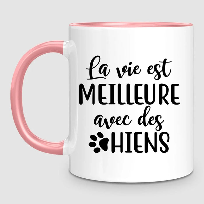 Femme & Jusqu'à 4 Chiens | Mug Personnalisé