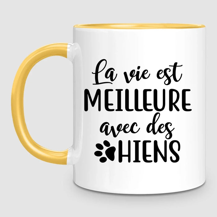 Femme & Jusqu'à 4 Chiens | Mug Personnalisé