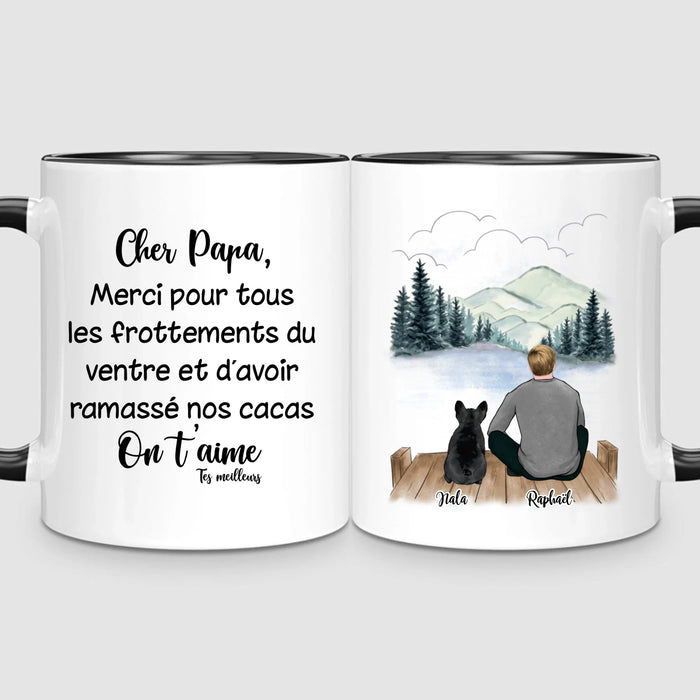 Homme & Jusqu'à 3 Chiens | Mug Personnalisé