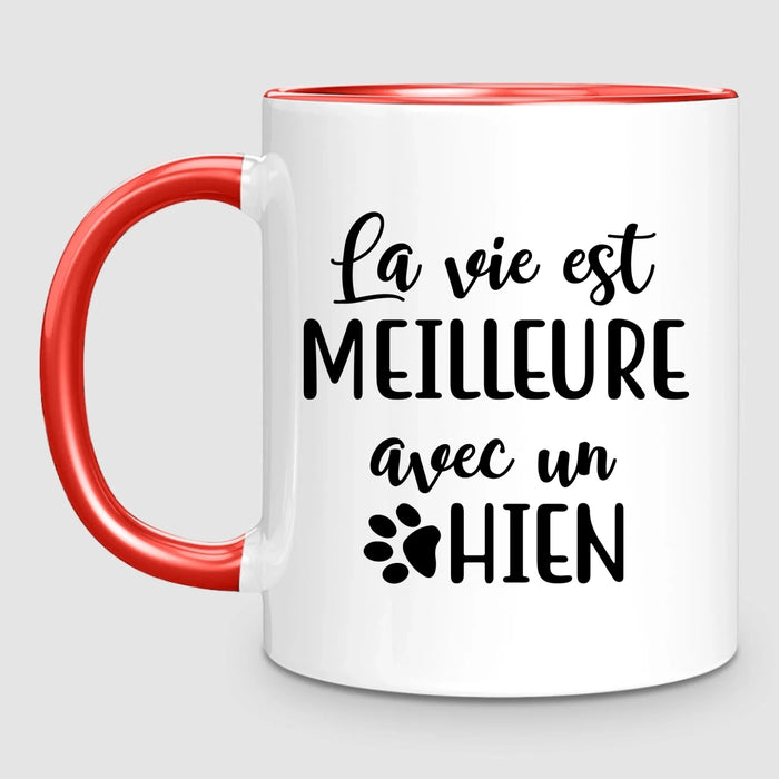 Femme & Jusqu'à 4 Chiens | Mug Personnalisé
