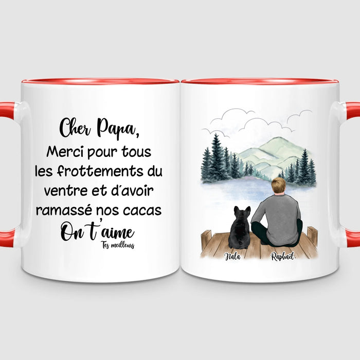 Homme & Jusqu'à 3 Chiens | Mug Personnalisé
