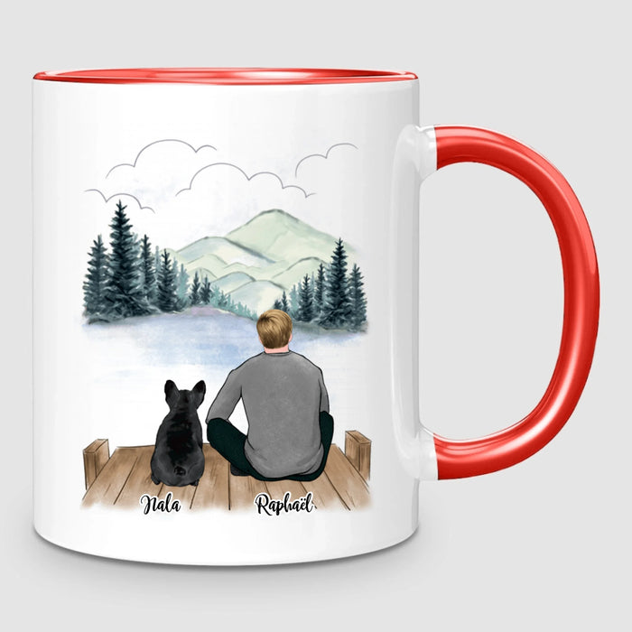 Homme & Jusqu'à 3 Chiens | Mug Personnalisé
