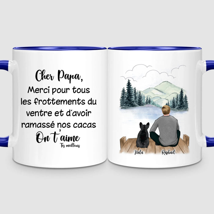 Homme & Jusqu'à 3 Chiens | Mug Personnalisé