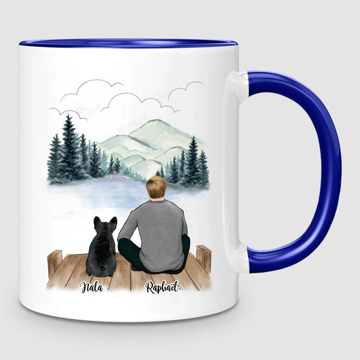 Homme & Jusqu'à 3 Chiens | Mug Personnalisé