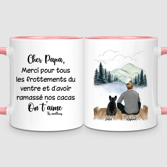 Homme & Jusqu'à 3 Chiens | Mug Personnalisé