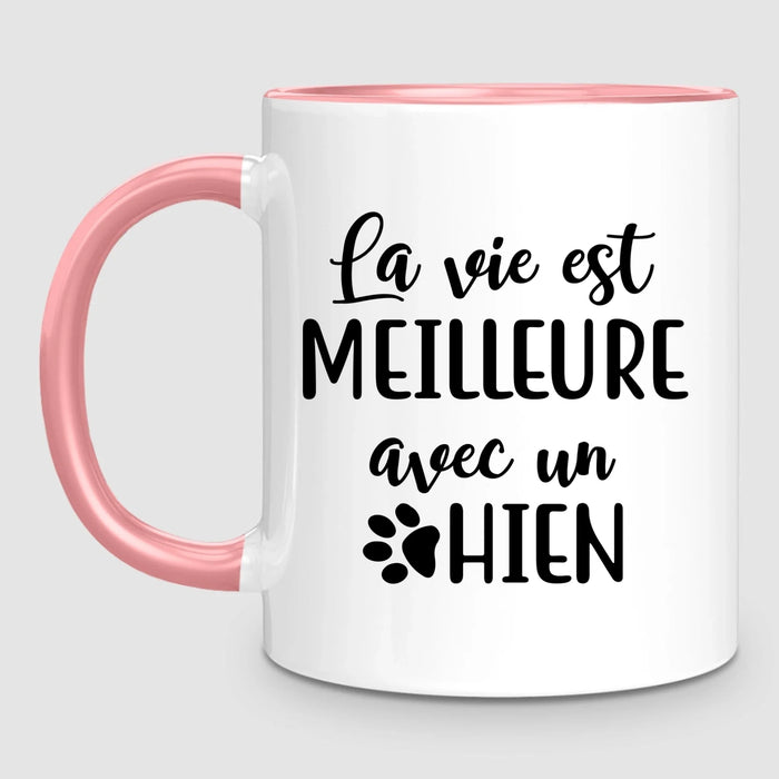 Femme & Jusqu'à 4 Chiens | Mug Personnalisé