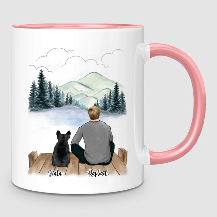 Homme & Jusqu'à 3 Chiens | Mug Personnalisé