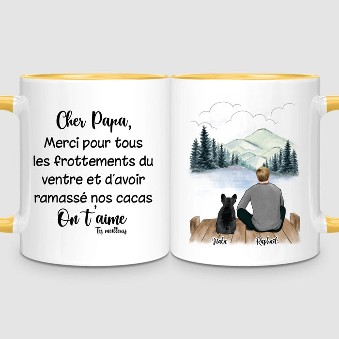 Homme & Jusqu'à 3 Chiens | Mug Personnalisé