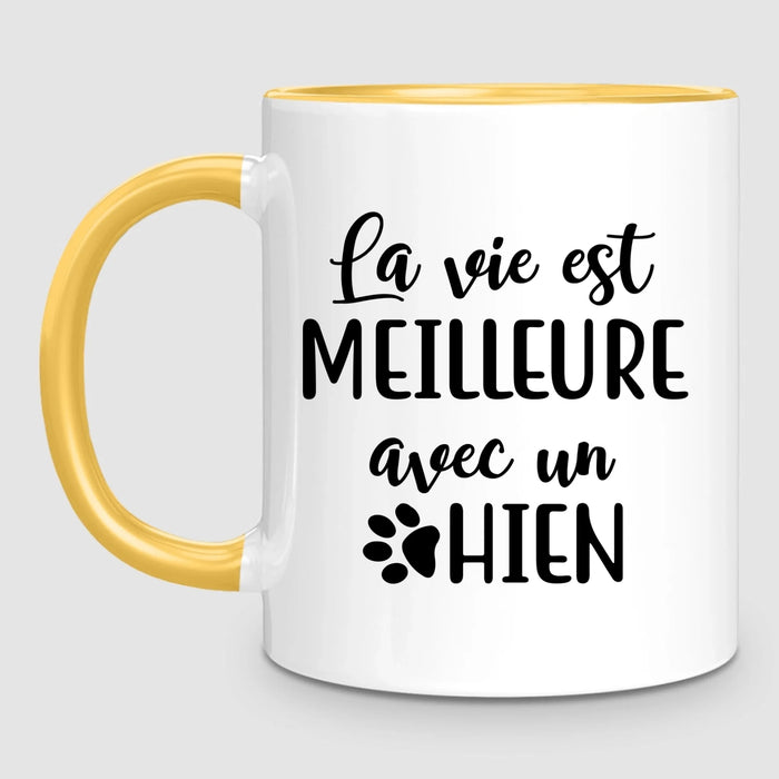 Femme & Jusqu'à 4 Chiens | Mug Personnalisé