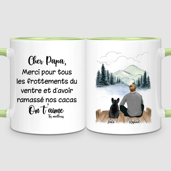 Homme & Jusqu'à 3 Chiens | Mug Personnalisé