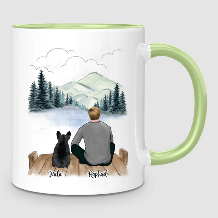 Homme & Jusqu'à 3 Chiens | Mug Personnalisé