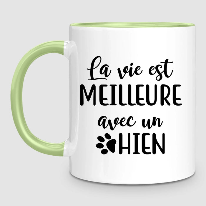 Femme & Jusqu'à 4 Chiens | Mug Personnalisé