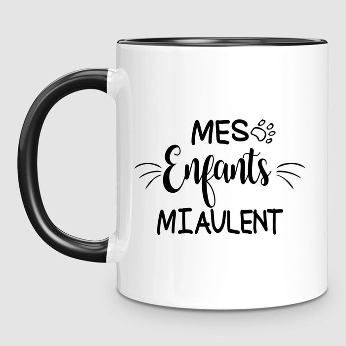 Femme & jusqu'à 3 Chats | Mug Personnalisé