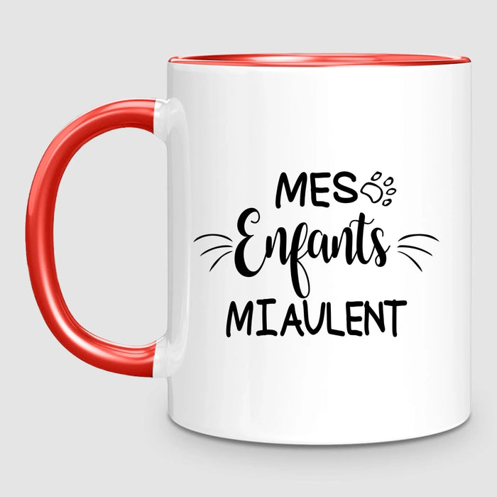 Femme & jusqu'à 3 Chats | Mug Personnalisé