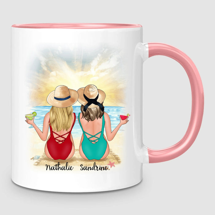 2 Filles à la Plage | Mug Personnalisé