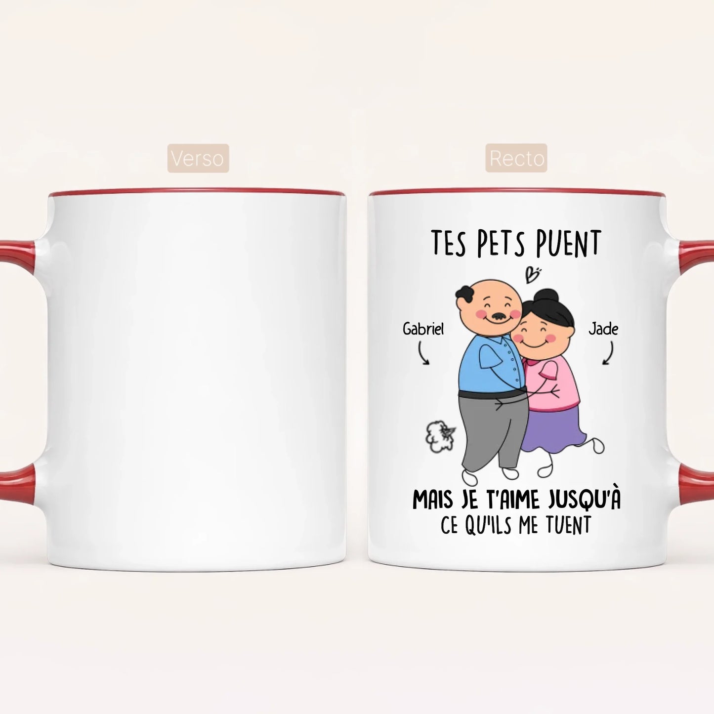 Tes Pets Puent Mais Je T’Aime Jusqu’à Ce Qu’ils Me Tuent - Mug Personnalisé
