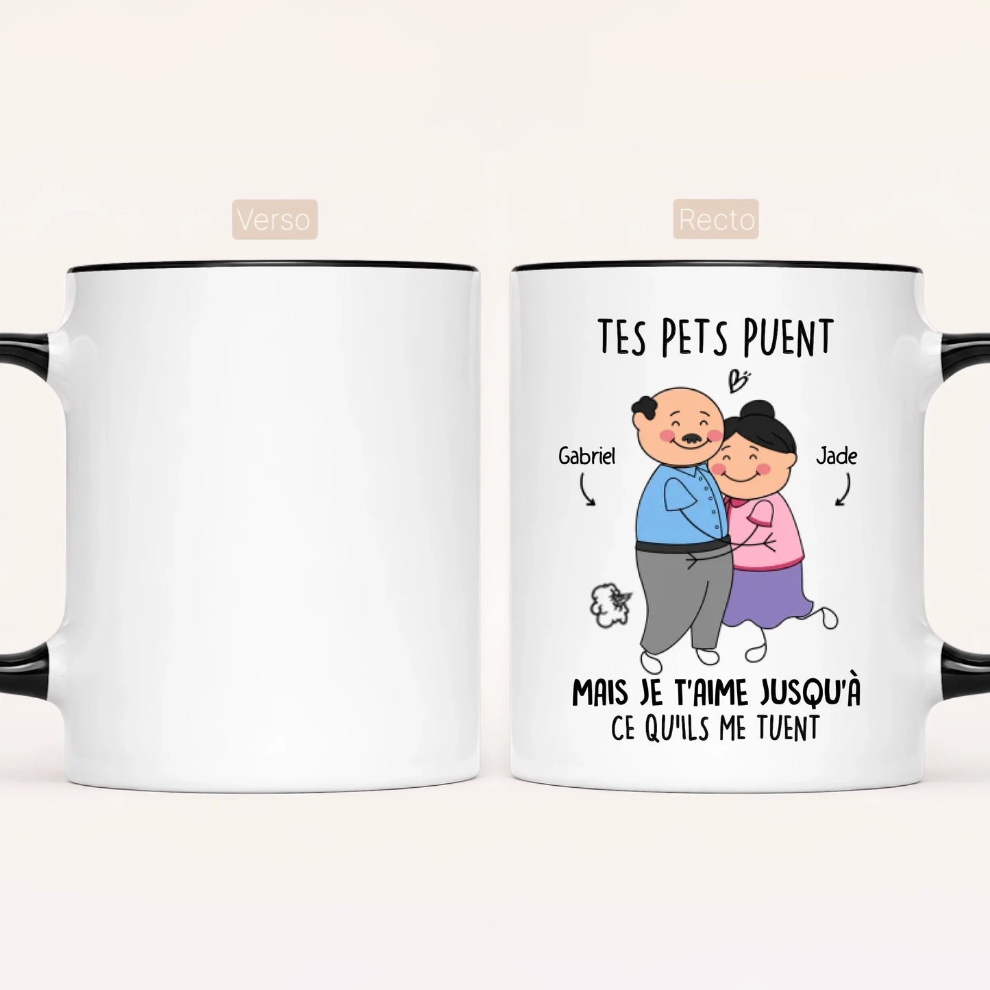 Tes Pets Puent Mais Je T’Aime Jusqu’à Ce Qu’ils Me Tuent - Mug Personnalisé