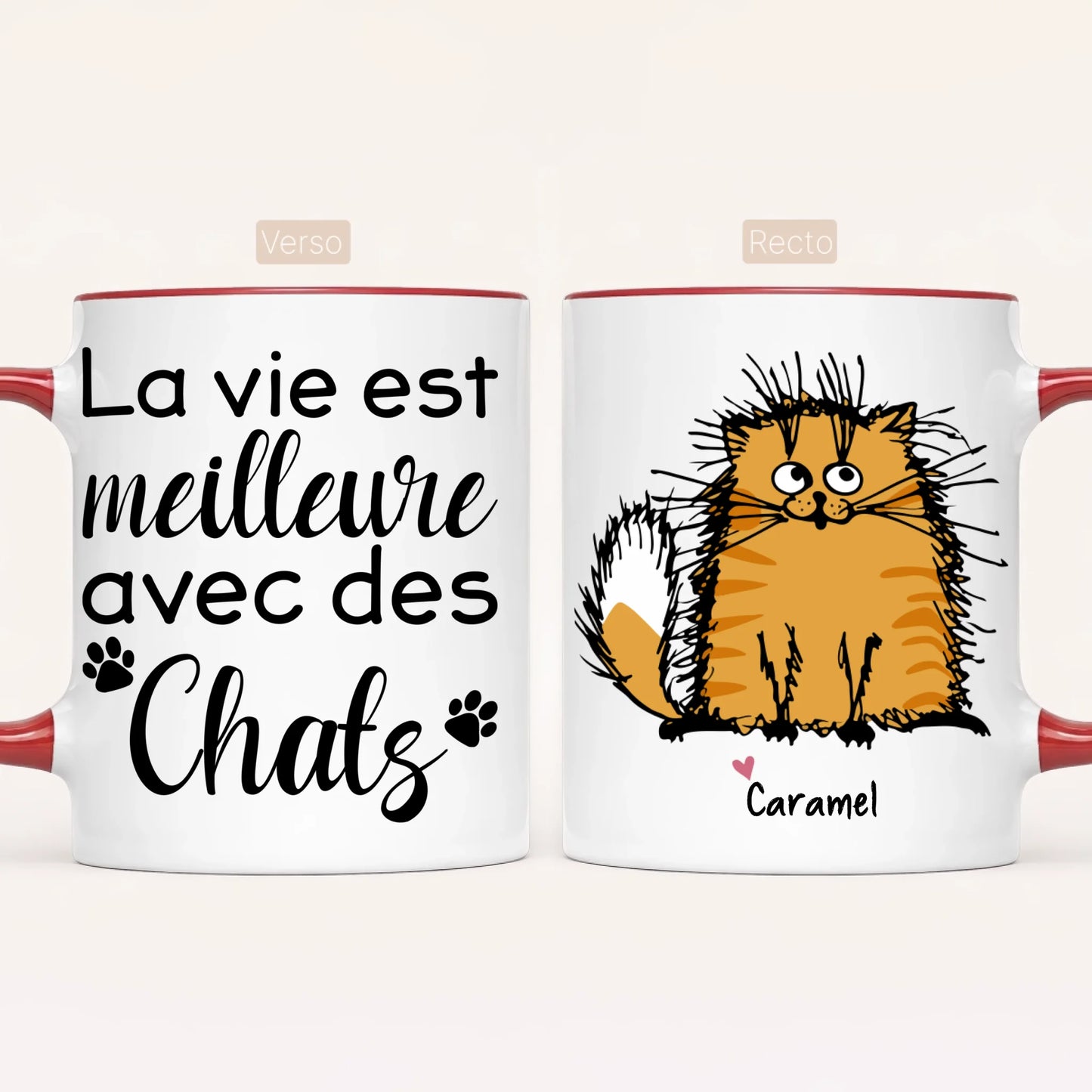 Jusqu'à 7 Chats | Mug Personnalisé