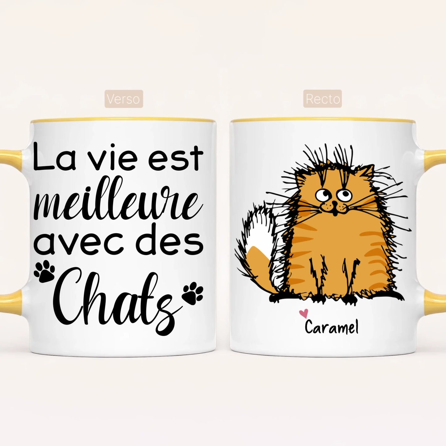 Jusqu'à 7 Chats | Mug Personnalisé