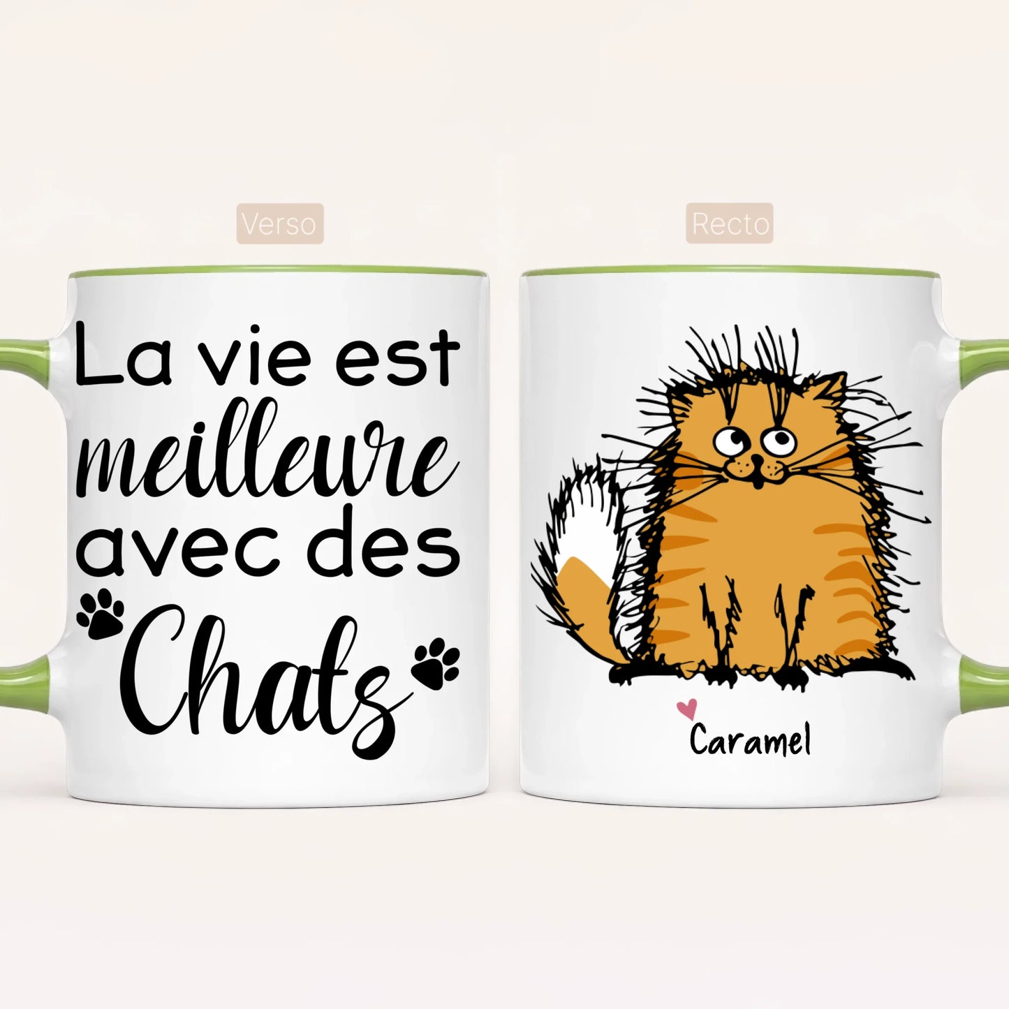 Jusqu'à 7 Chats | Mug Personnalisé