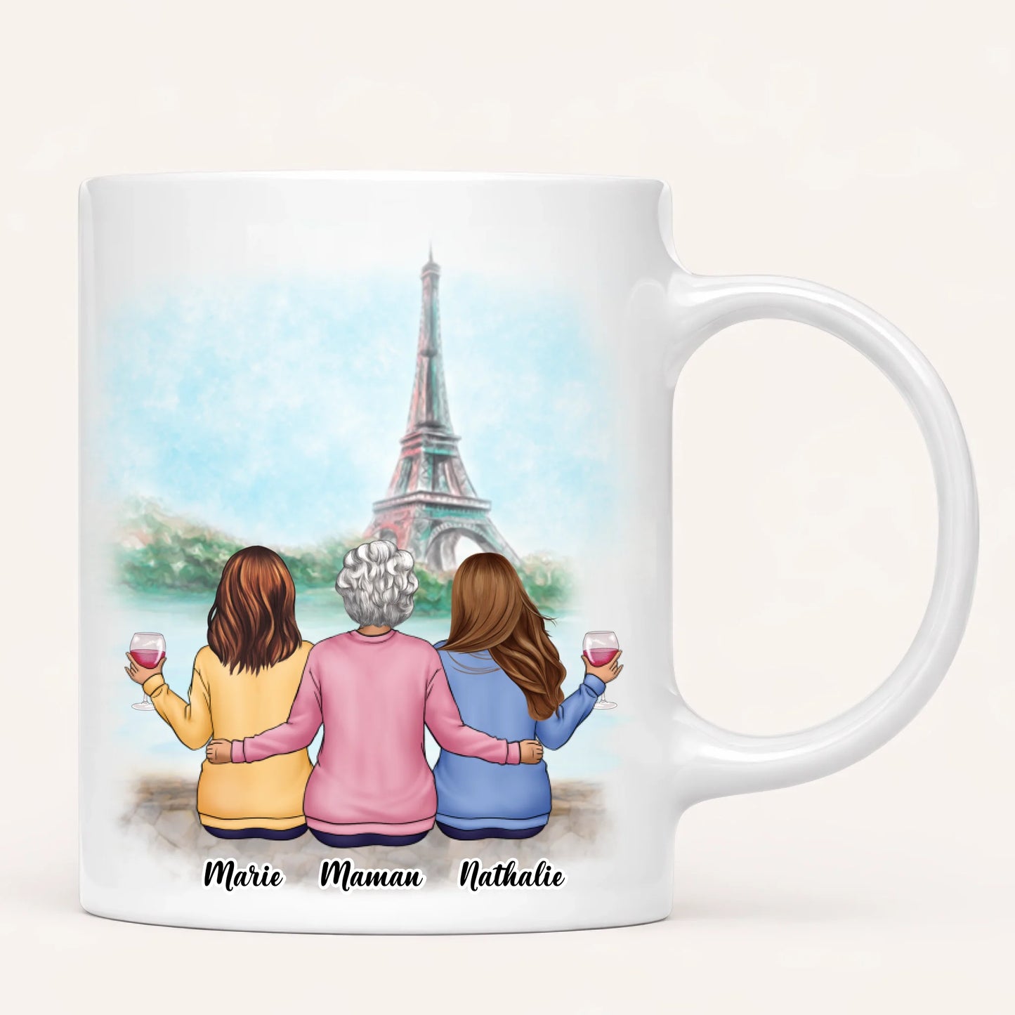 Maman & 2 Filles | Mug Personnalisé