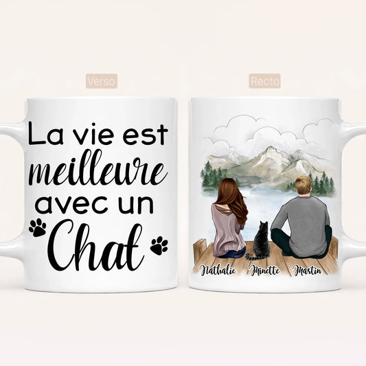 Couple & Chat | Mug Personnalisé