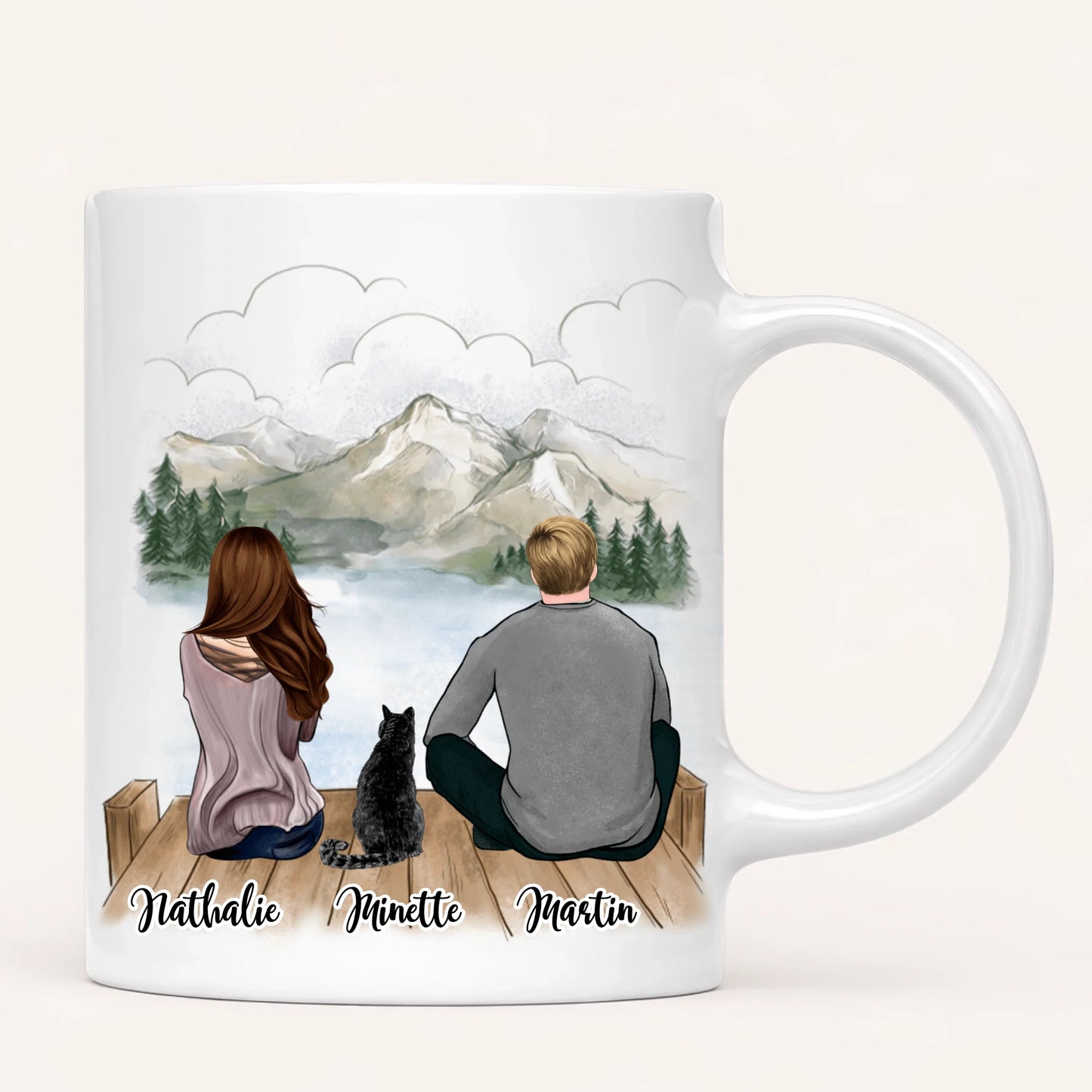 Couple & Chat | Mug Personnalisé